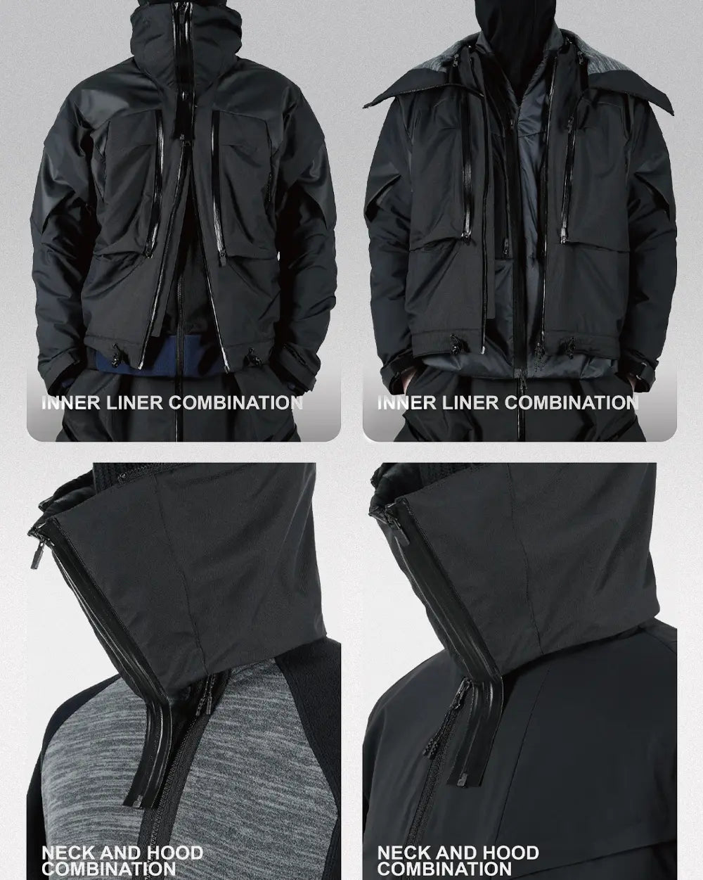 3-in-1 Hard Shell Techwear Jacket ’Fortress’