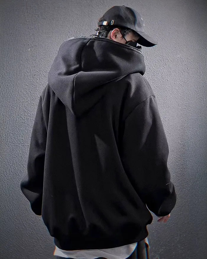 Asymmetrical zipper hoodie ’Ama’