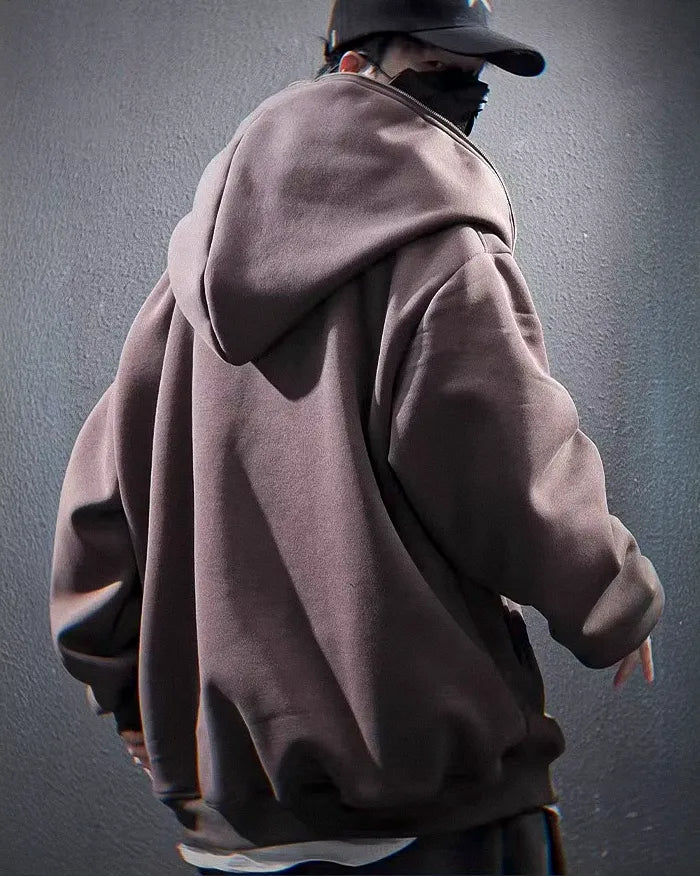 Asymmetrical zipper hoodie ’Ama’