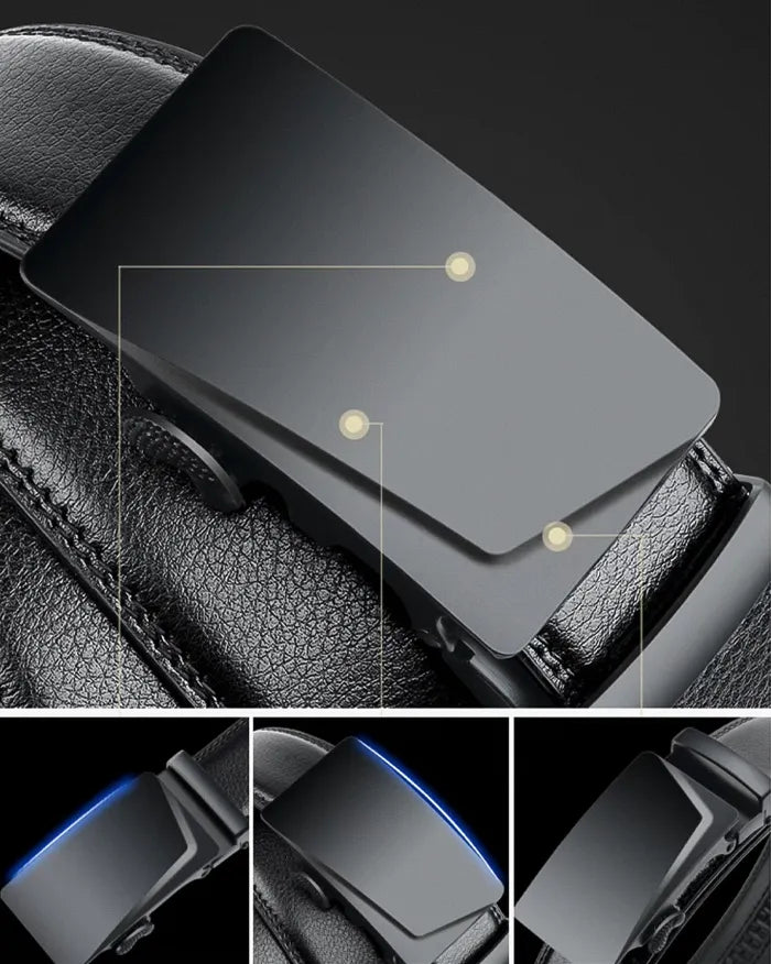 Automatic buckle leather belt ’Kozu’