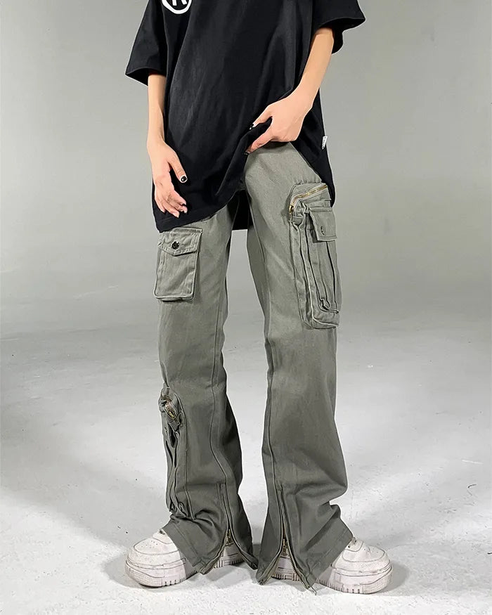 Baggy cargo pants y2k ’Hakui’ - TECHWEAR STORM™