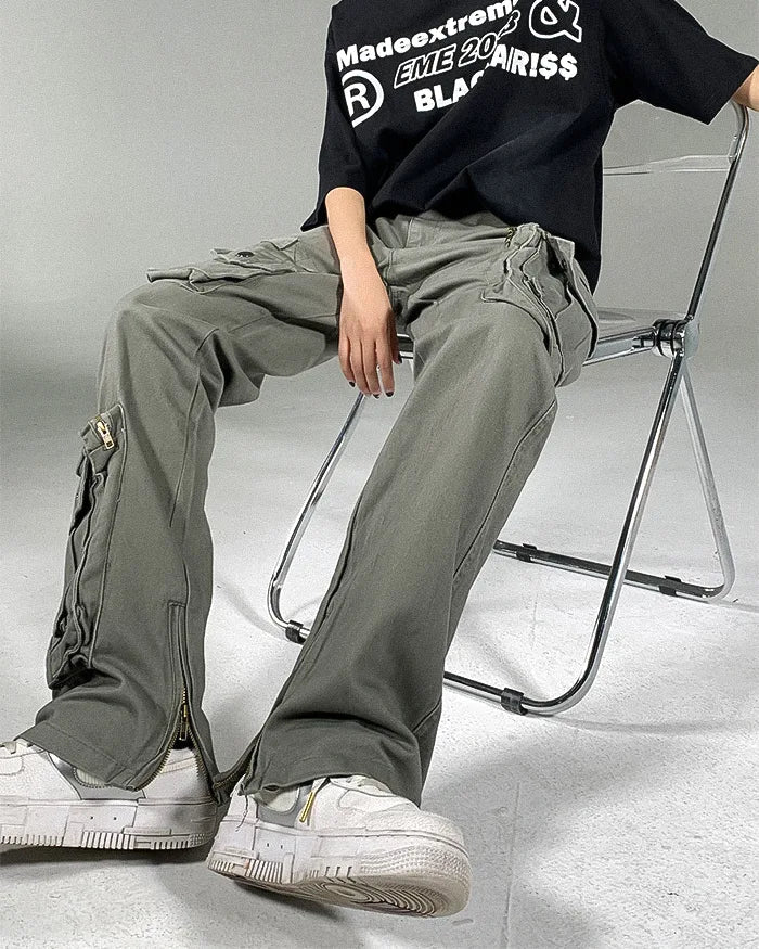 Baggy cargo pants y2k ’Hakui’ - TECHWEAR STORM™