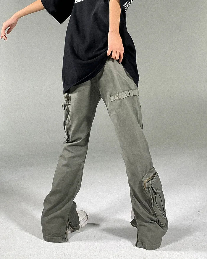 Baggy cargo pants y2k ’Hakui’ - TECHWEAR STORM™