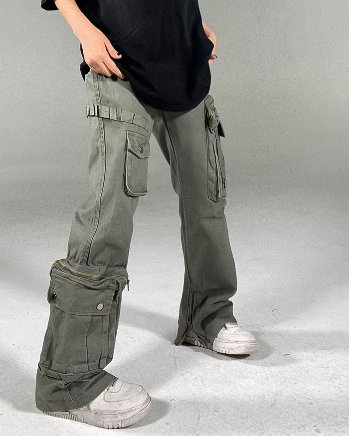 Baggy cargo pants y2k ’Hakui’ - TECHWEAR STORM™