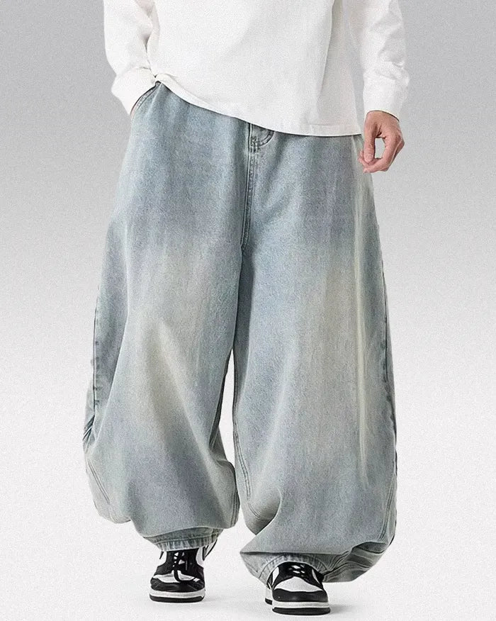 Baggy harem jeans ’Tosho’ - Light Blue / M