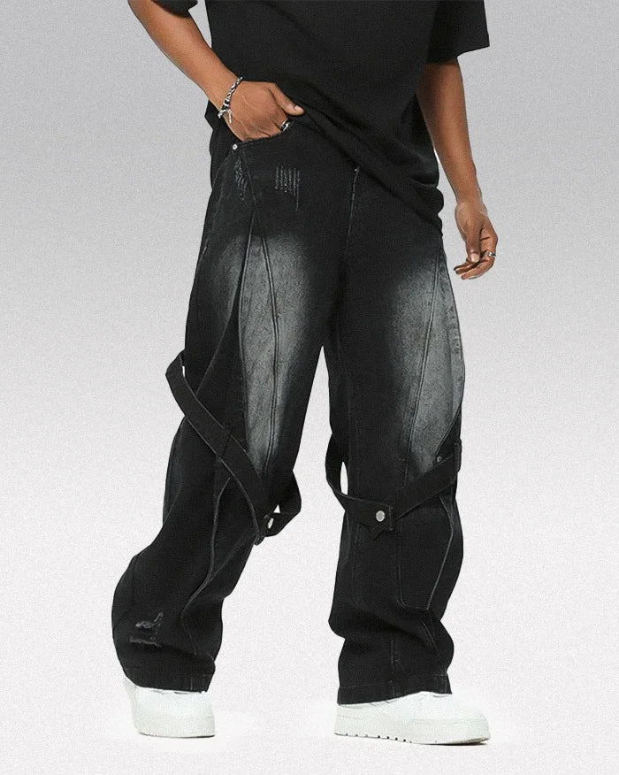 Baggy jeans men’s y2k ’Kumirai’ - TECHWEAR STORM™
