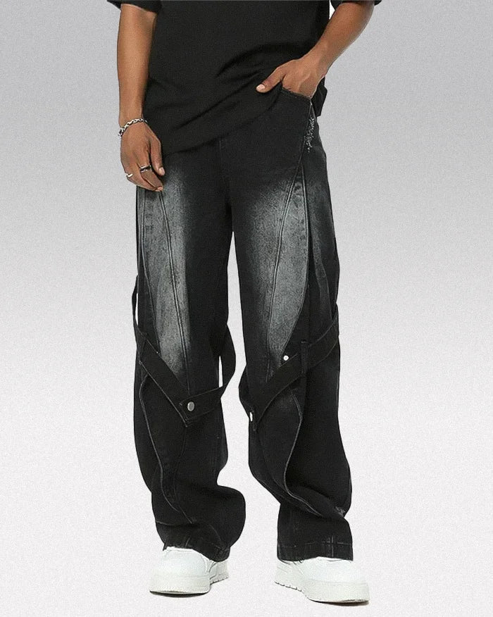 Baggy jeans men’s y2k ’Kumirai’ - TECHWEAR STORM™