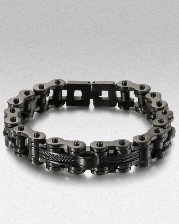 Bike Chain Bracelet ’Nyx’ - Black / 22cm / 8.66in