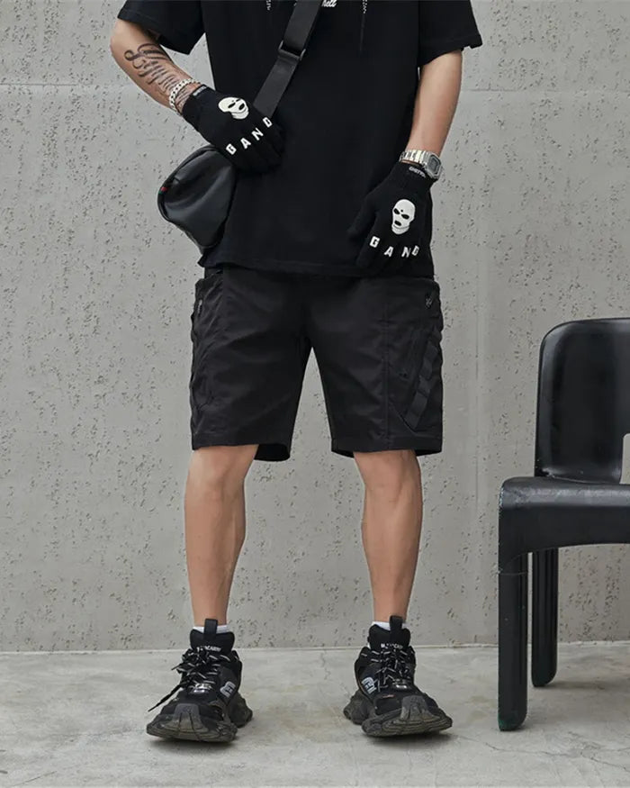 Black cargo shorts mens ’Wabashi’ - TECHWEAR STORM™