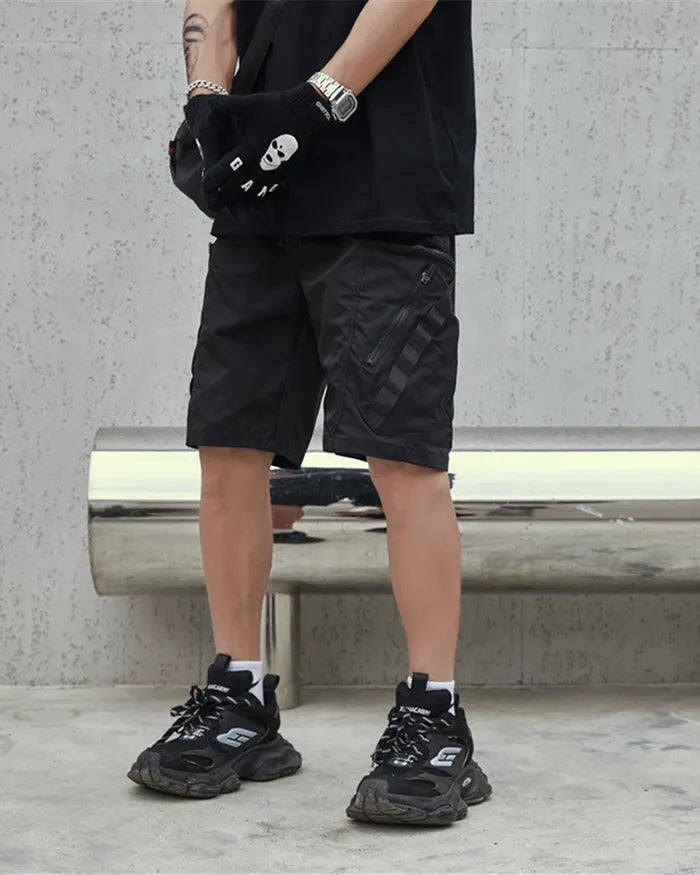 Black cargo shorts mens ’Wabashi’ - TECHWEAR STORM™