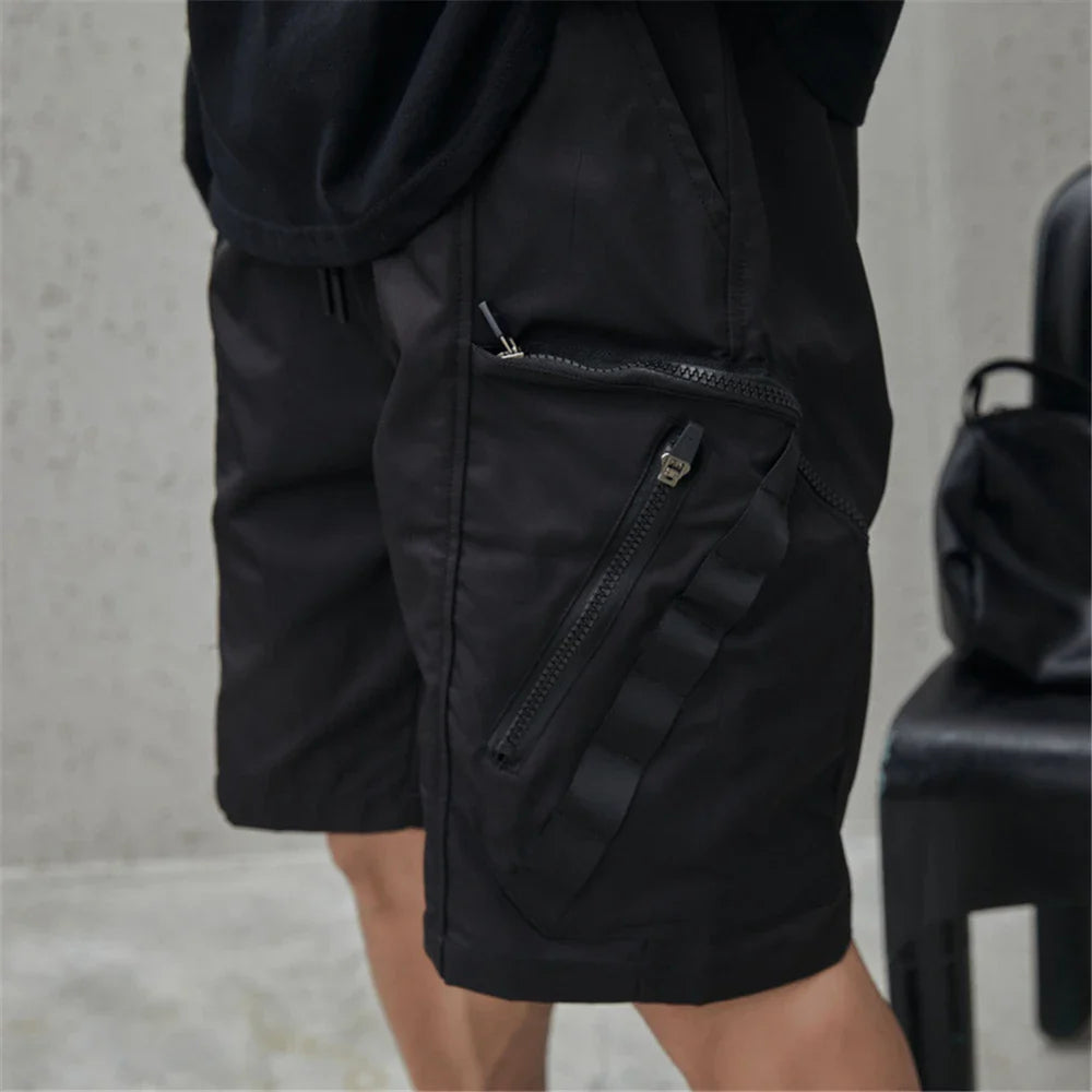 Black cargo shorts mens ’Wabashi’ - TECHWEAR STORM™