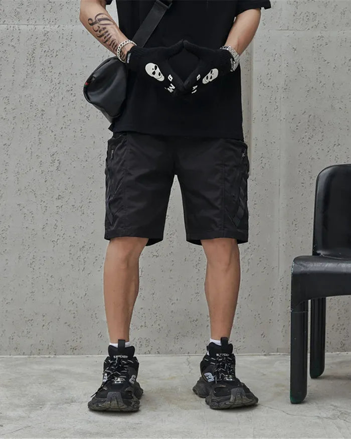 Black cargo shorts mens ’Wabashi’ - TECHWEAR STORM™