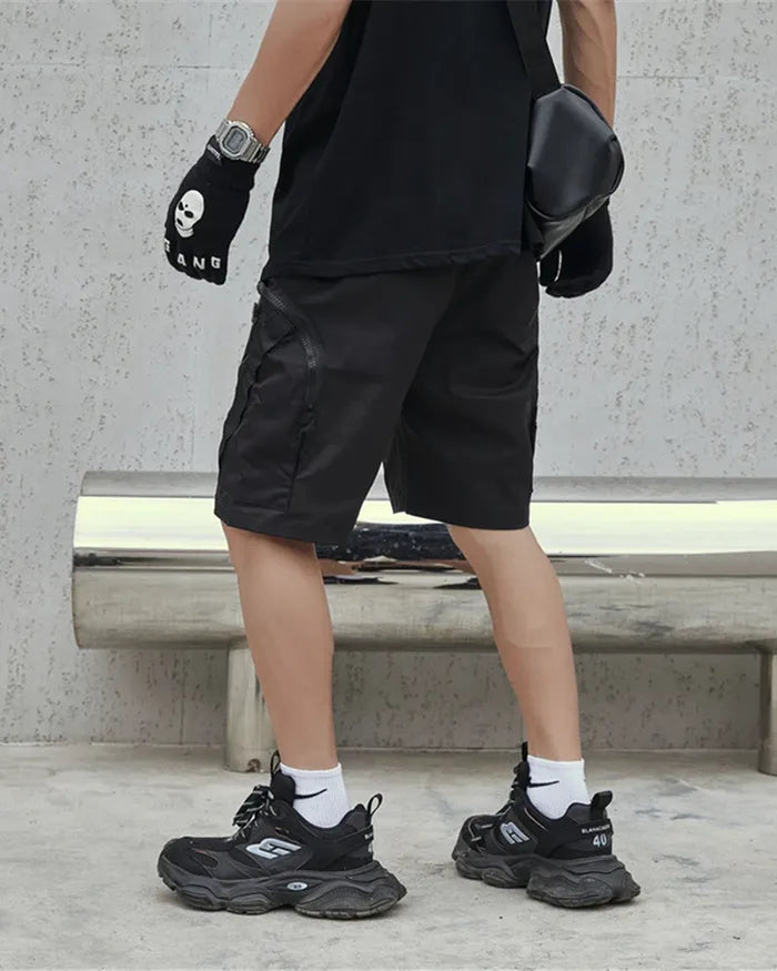Black cargo shorts mens ’Wabashi’ - TECHWEAR STORM™