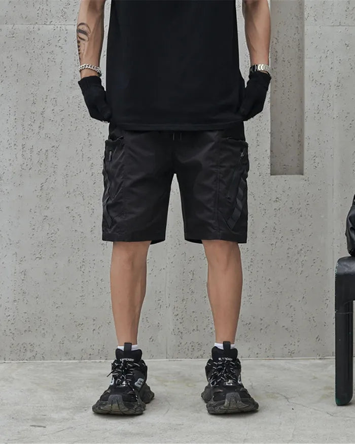 Black cargo shorts mens ’Wabashi’ - TECHWEAR STORM™