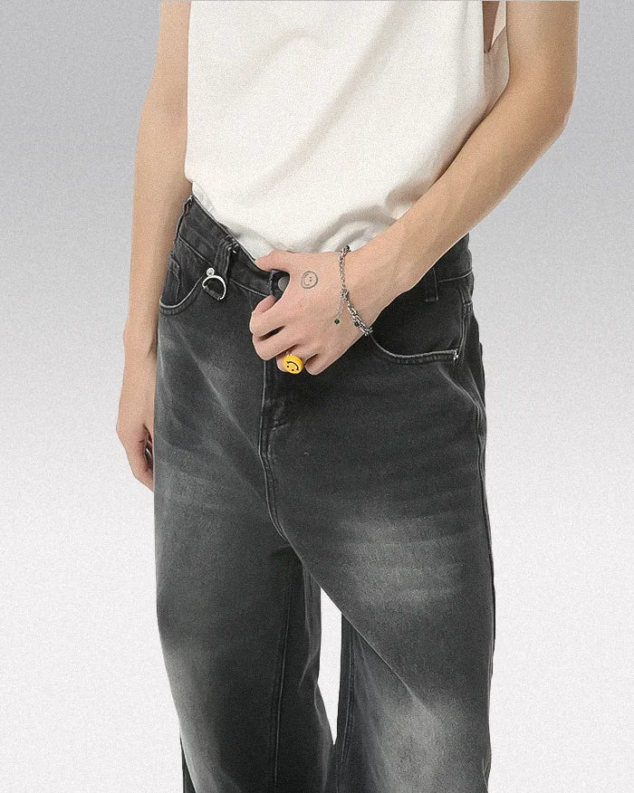 Black distressed jeans ’Aira’ - TECHWEAR STORM™