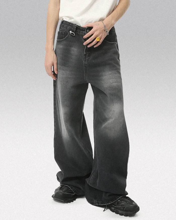 Black distressed jeans ’Aira’ - TECHWEAR STORM™