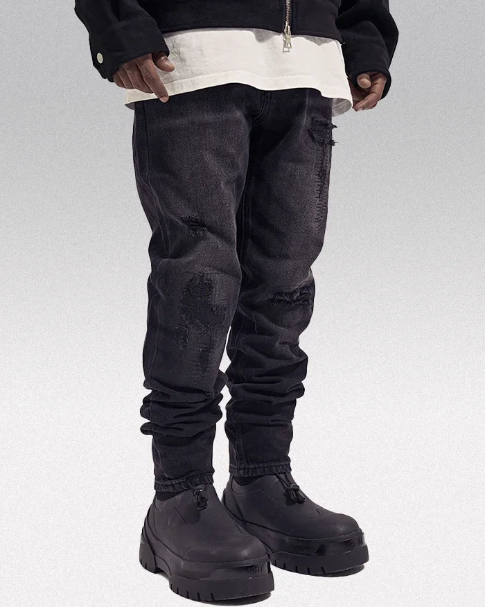 Black jeans y2k ’Komatsu’ - TECHWEAR STORM™