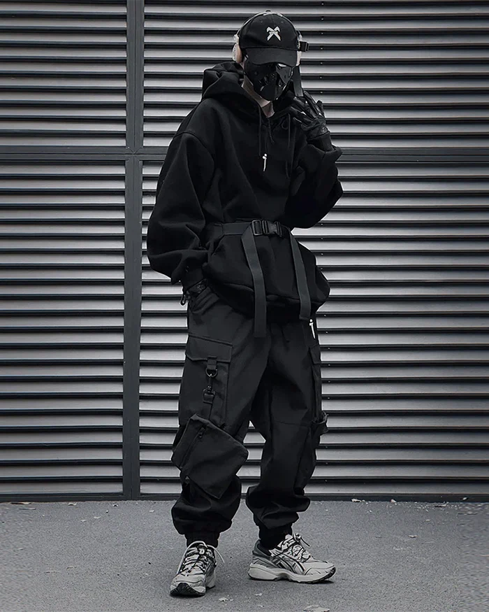 Black oversized hoodie ’Kasaki’ - TECHWEAR STORM™
