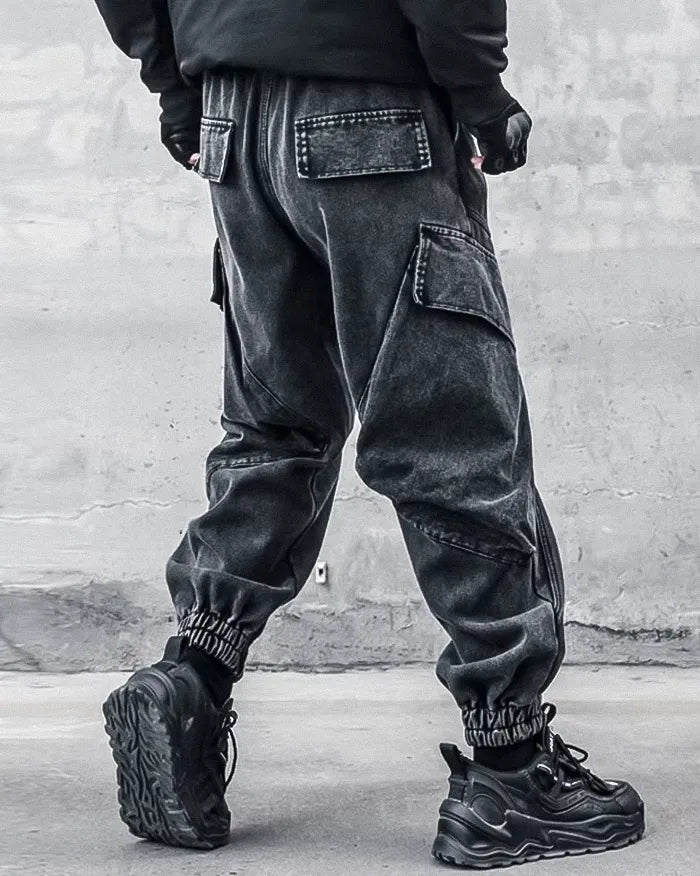 Black washed pants ’Koname’