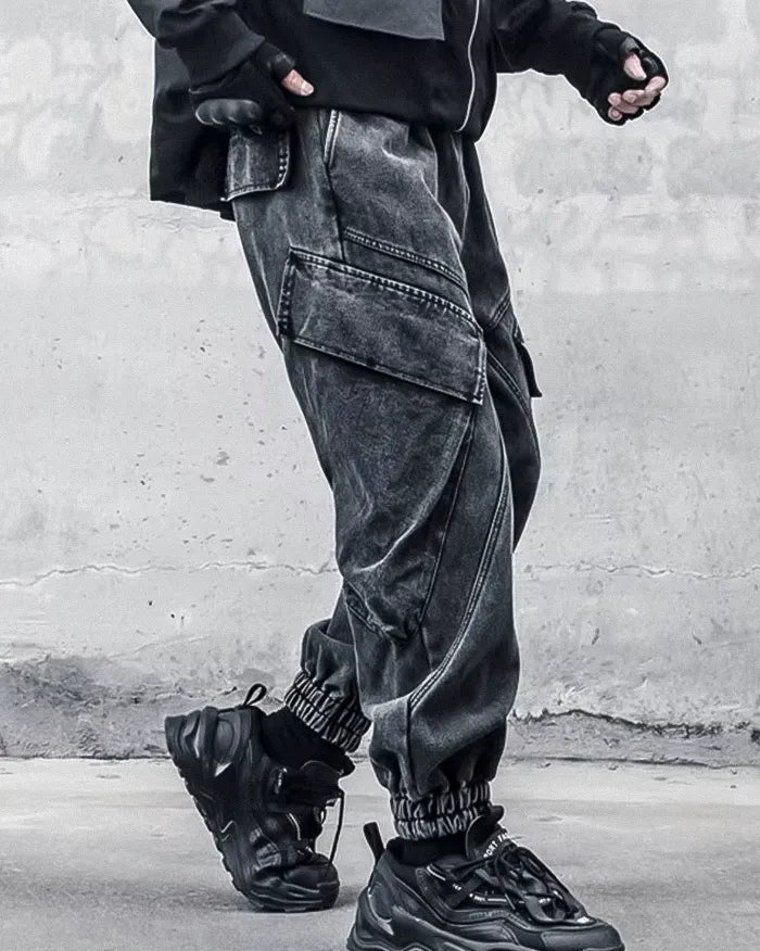 Black washed pants ’Koname’
