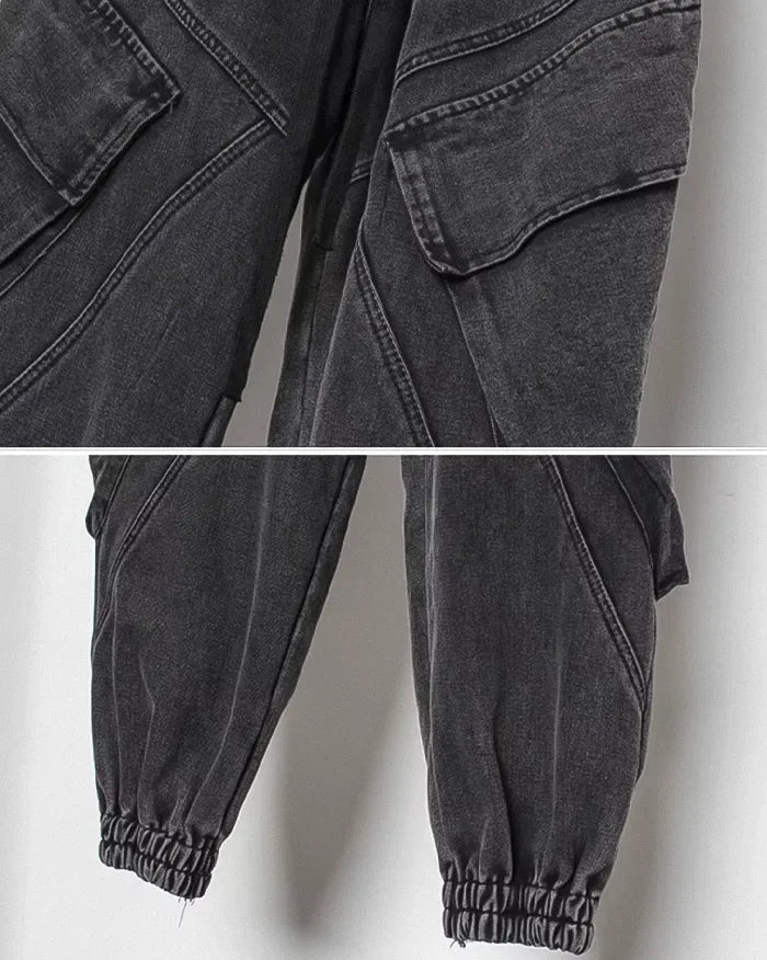 Black washed pants ’Koname’