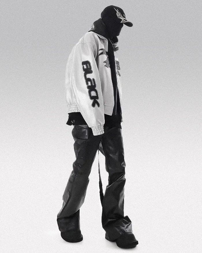 Black wax coated jeans ’Wasaki’ - TECHWEAR STORM™