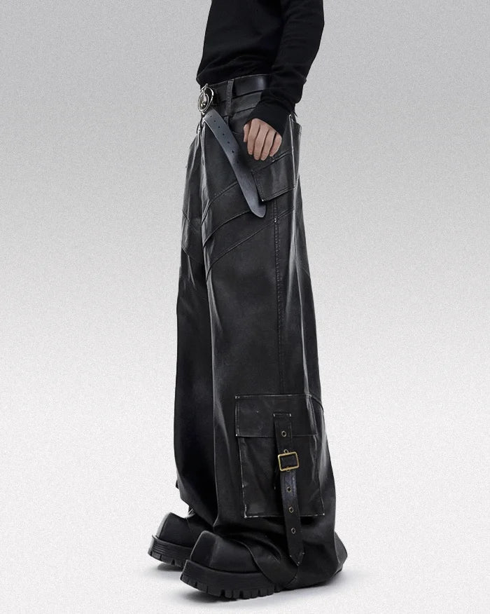 Black y2k pants ’Suka’ - TECHWEAR STORM™
