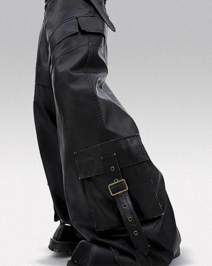 Black y2k pants ’Suka’ - TECHWEAR STORM™