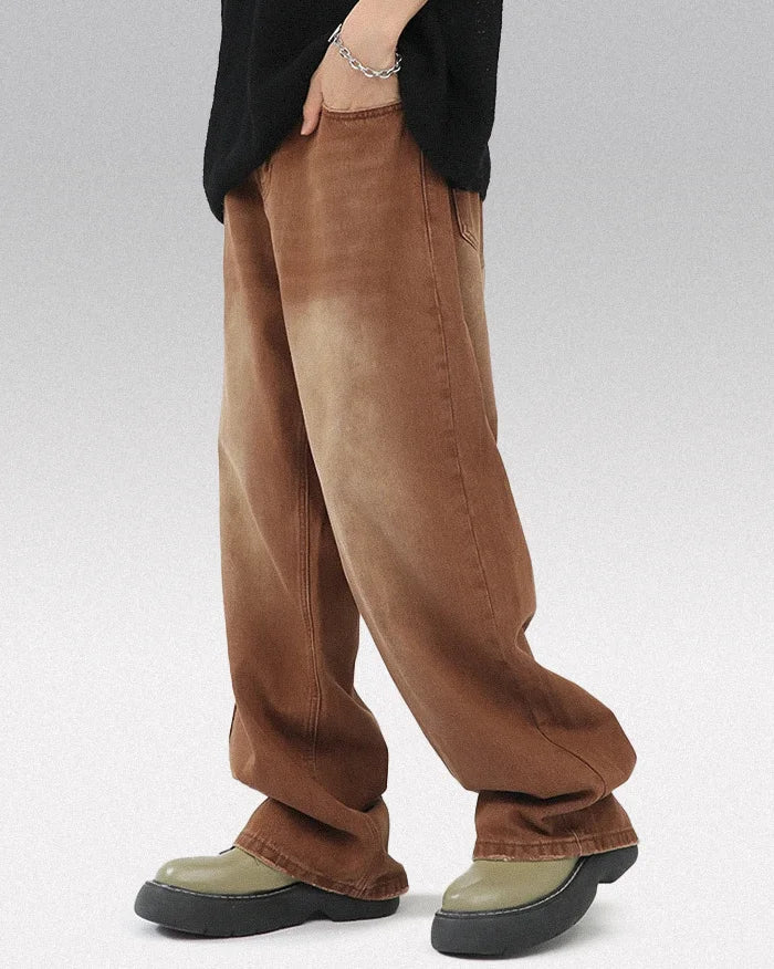 Brown y2k pants ’Hanamaki’ - TECHWEAR STORM™