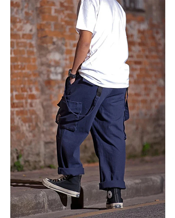 Cargo pants with suspenders ’Midori’ - TECHWEAR STORM™