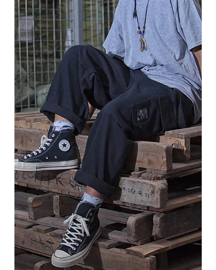 Cargo pants with suspenders ’Midori’ - TECHWEAR STORM™