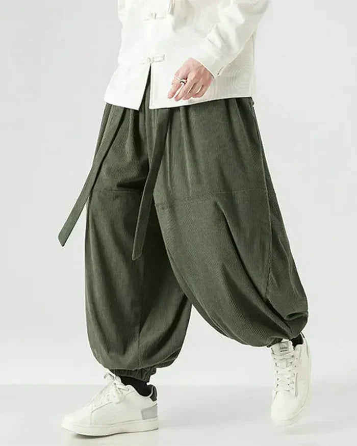 Corduroy Harem Pants ’Toshima’ - TECHWEAR STORM™