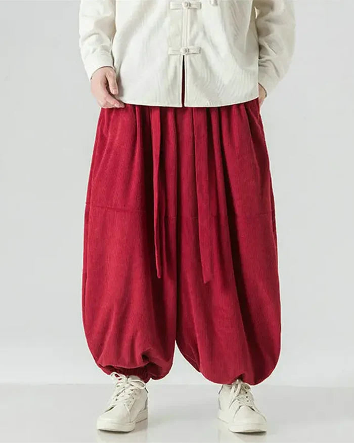 Corduroy Harem Pants ’Toshima’ - TECHWEAR STORM™