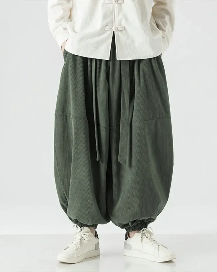 Corduroy Harem Pants ’Toshima’ - TECHWEAR STORM™