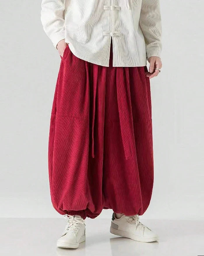 Corduroy Harem Pants ’Toshima’ - TECHWEAR STORM™