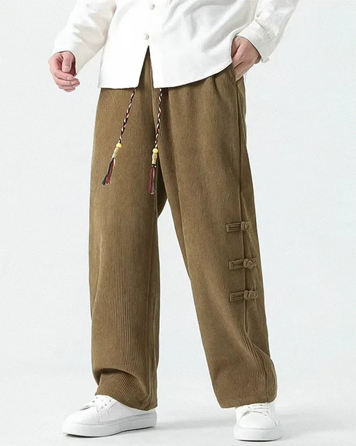 Corduroy wide leg pants ’Kyotabe’ - TECHWEAR STORM™