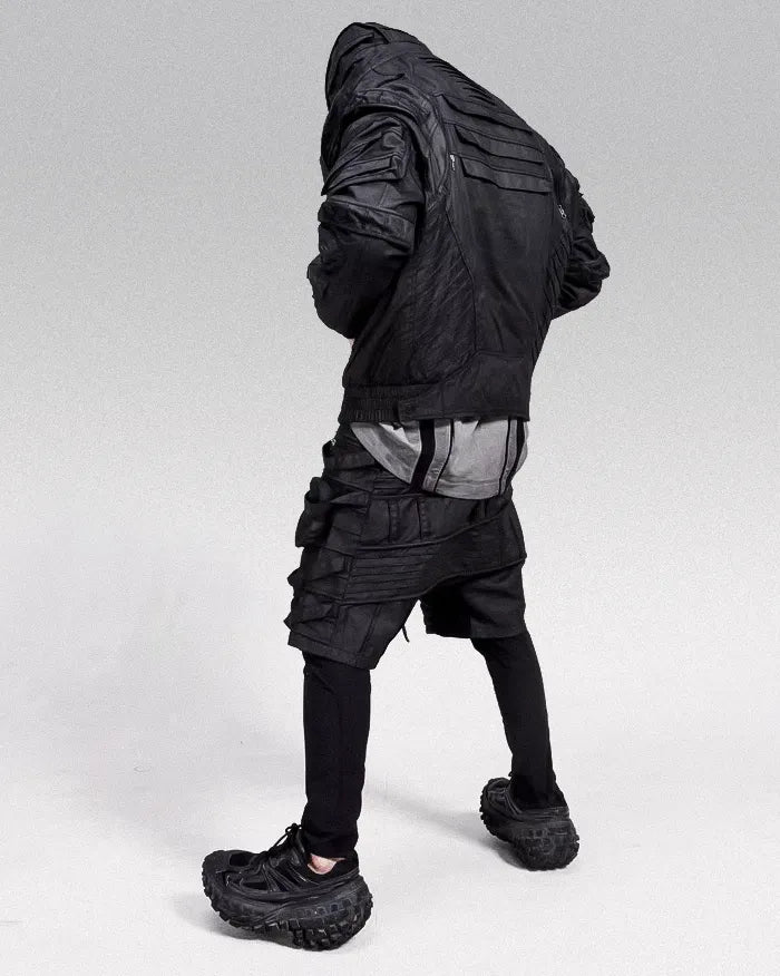 Cyberpunk Waxed jacket ’Chiura’ - TECHWEAR STORM™