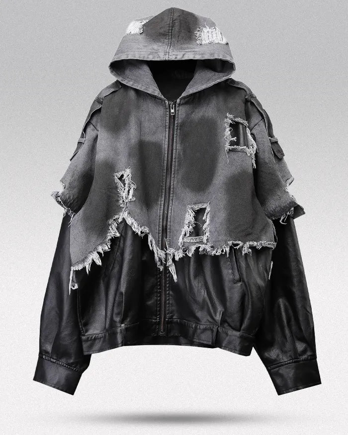 Denim patchwork jacket ’Shaul’