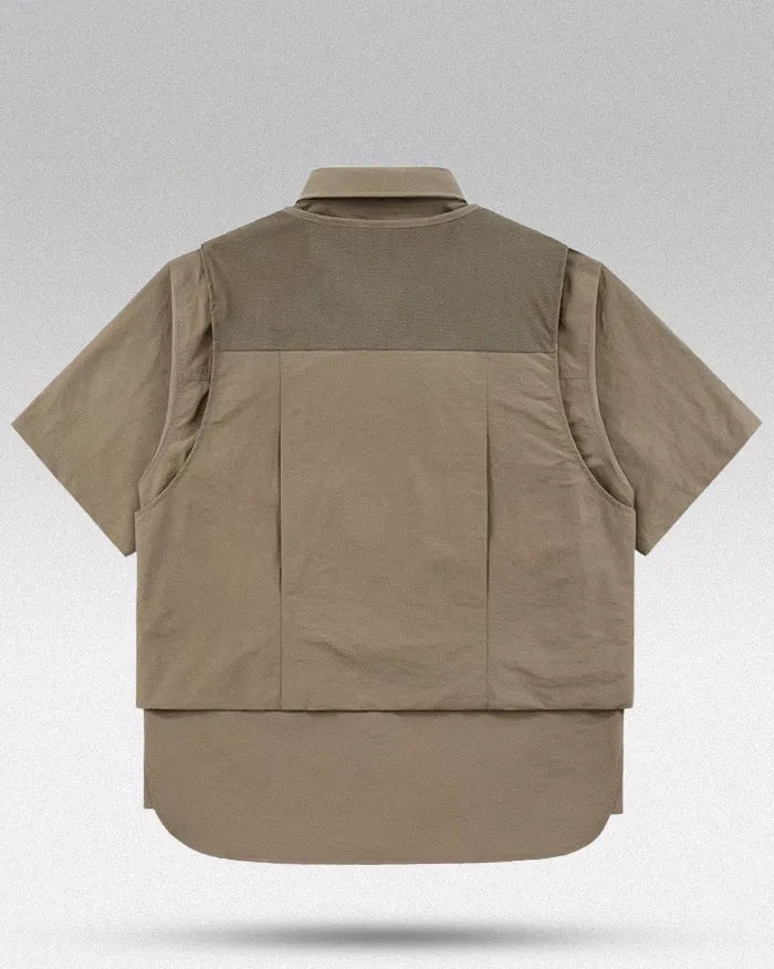 Fake two piece shirt ’Yukumo’ - TECHWEAR STORM™