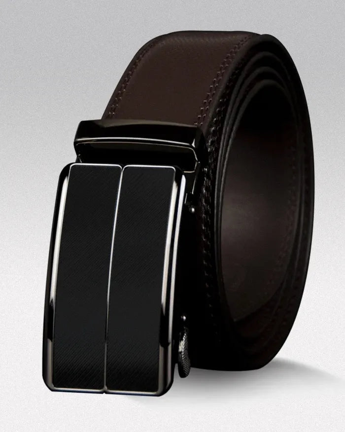 Genuine leather men’s belt ’Ikugo’ - brown / 110cm