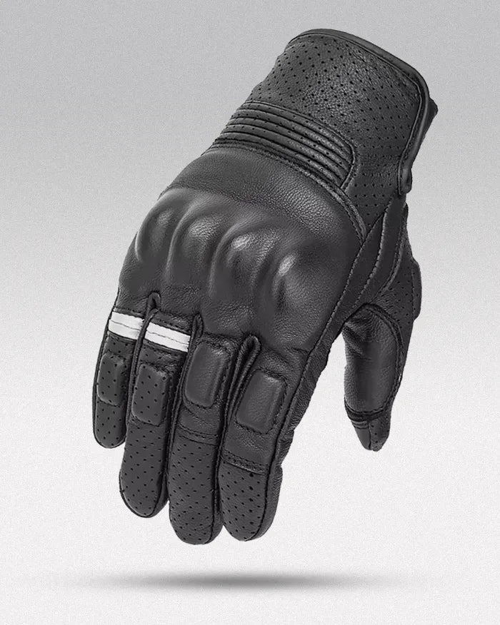 Gloves touch screen leather ’Kobara’ - Black / S