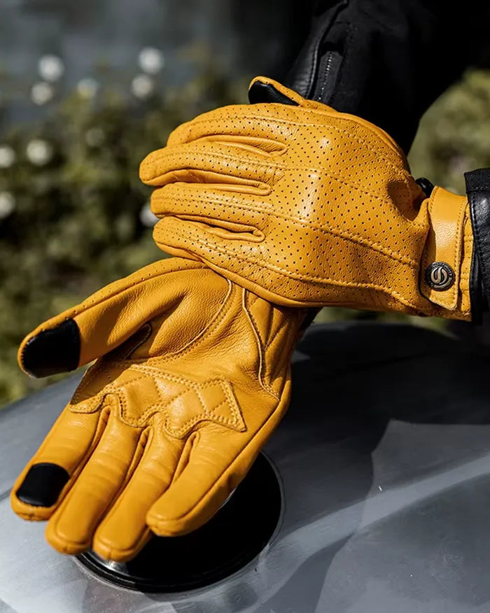 Gloves touch screen leather ’Kosa’