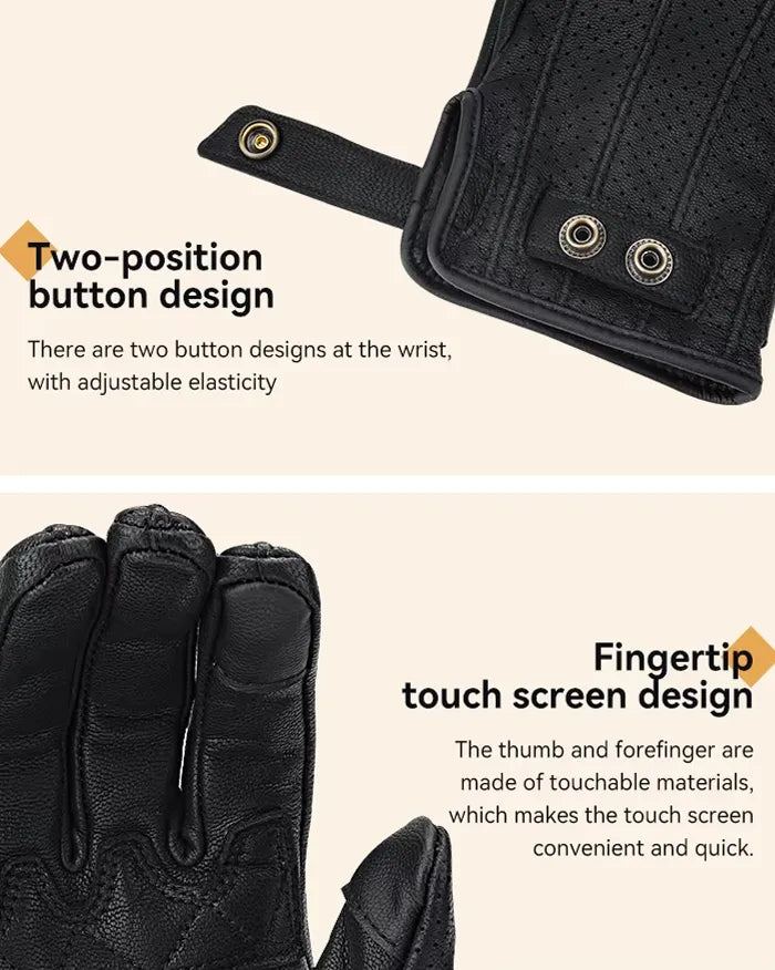 Gloves touch screen leather ’Kosa’