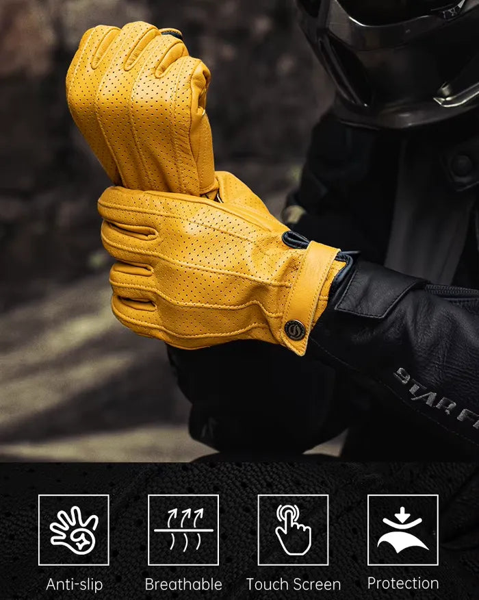Gloves touch screen leather ’Kosa’
