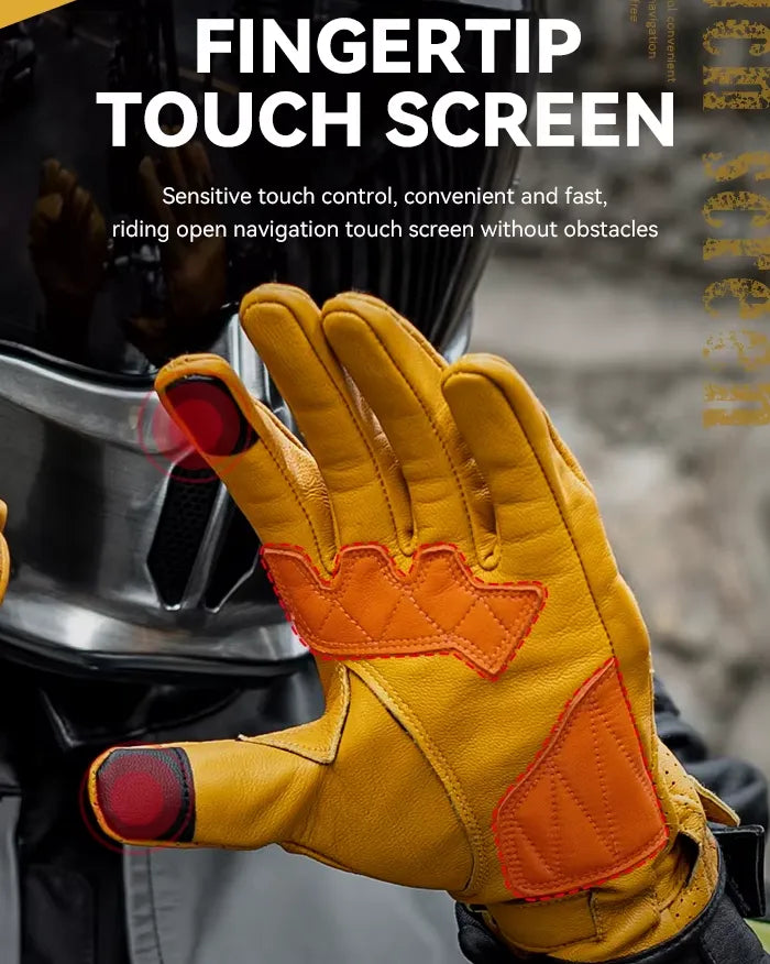 Gloves touch screen leather ’Kosa’