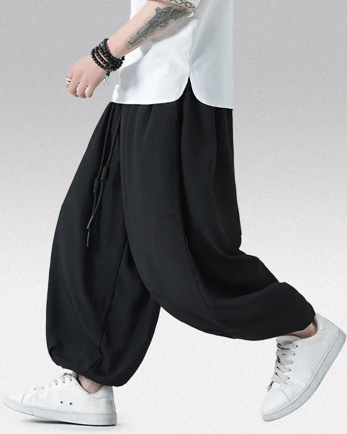 Hakama harem pants ’Iki’ - M / Black