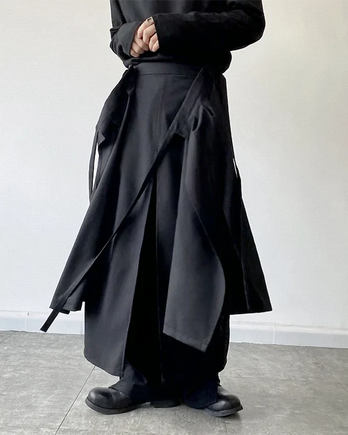 Hakama pants with Detachable Skirt ’Lizuka’ - TECHWEAR