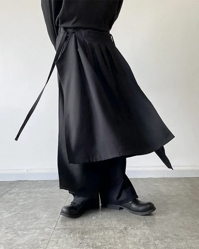 Hakama pants with Detachable Skirt ’Lizuka’ - TECHWEAR