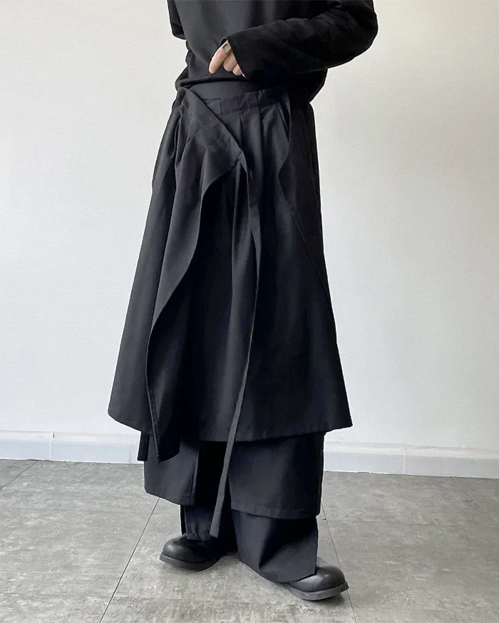 Hakama pants with Detachable Skirt ’Lizuka’ - TECHWEAR