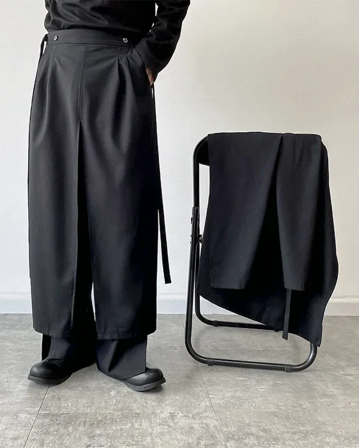 Hakama pants with Detachable Skirt ’Lizuka’ - TECHWEAR